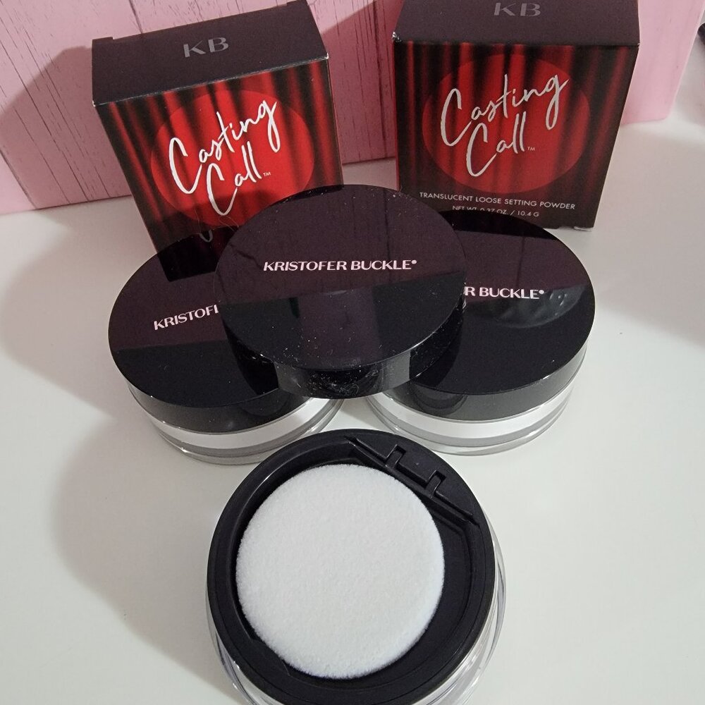 Three Kristofer Buckle Setting Powder Translucent Loose NEW